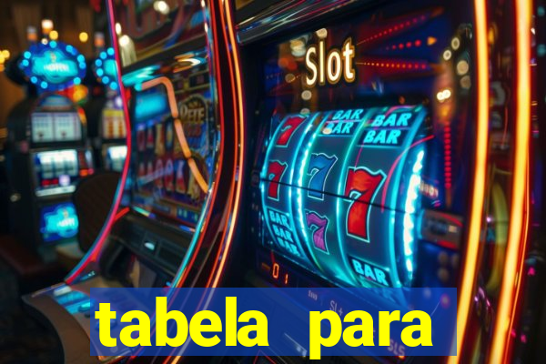 tabela para misturar cores