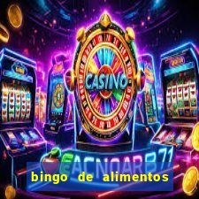 bingo de alimentos saludables para imprimir