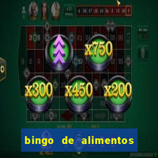 bingo de alimentos saludables para imprimir