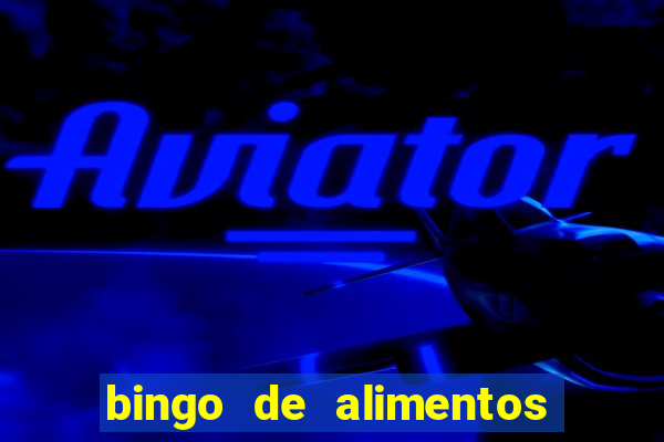 bingo de alimentos saludables para imprimir